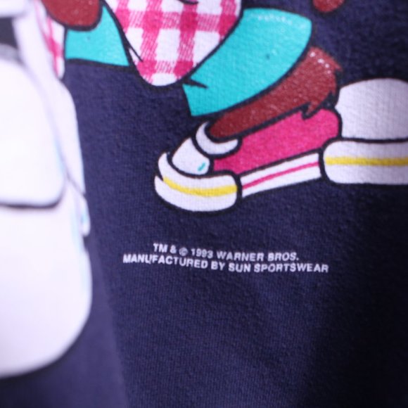 Vintage Bug Bunny Sweatshirt Daffy Duck Taz 1993XL - Picture 3 of 8
